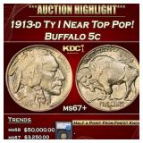 *Highlight* 1913-d Ty I Buffalo Nickel Near Top Po