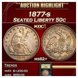 *Highlight* 1877-s Seated Half Dollar 50c Select U