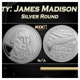 Founders of Liberty: James Madison 1 oz Silver Rou