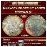 *Highlight* 1885-cc Morgan Dollar Colorfuly Toned