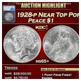 *Highlight* 1928-p Peace Dollar Near Top Pop! $1 m