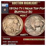 *Highlight* 1913-d Ty I Buffalo Nickel Near Top Po