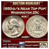 *Highlight* 1950-d/s Washington Quarter Near Top P