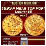 *Highlight* 1893-p Gold Liberty Half Eagle Near To