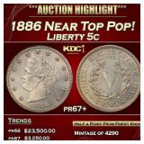 *Highlight* 1886 Proof Liberty Nickel Near Top Pop