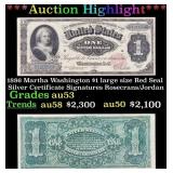 *Highlight* 1886 Martha Washington $1 large size R