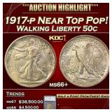 *Highlight* 1917-p Walking Liberty Half Dollar Nea