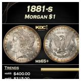 1881-s Morgan Dollar $1 Grades GEM+ Unc