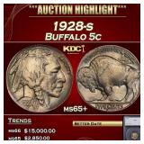 *Highlight* 1928-s Buffalo Nickel 5c ms65+ SEGS (f