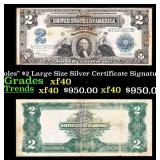 1899 "Mini-Portholes" $2 Large Size Silver Certifi