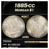 PCGS 1885-cc Morgan Dollar $1 ms62 PCGS