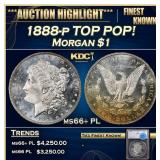 *Highlight* 1888-p Morgan Dollar TOP POP! $1 ms66+