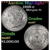 ***Major Highlight*** 1898-o Morgan Dollar $1 ms67