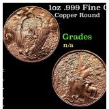 1oz .999 Fine Copper Bullion Round - The Great Eag