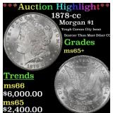 *Highlight* 1878-cc Morgan Dollar $1 ms65+ SEGS (f