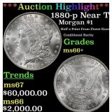 *Highlight* 1880-p Morgan Dollar Near Top Pop! $1