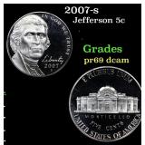 2007-s Proof Jefferson Nickel 5c Grades GEM++ Proo