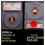 1996-s Proof Lincoln Cent 1c pr70 dcam SEGS