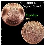 1oz .999 Fine Copper Bullion Round - Aztec Calenda