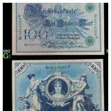 1908 (1918-1922 Reissue) Weimar Germany 100 Marks