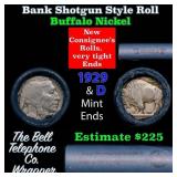 Buffalo Nickel Shotgun Roll in Old Bank Style 