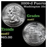 2009-d Puerto Rico Washington Quarter 25c Grades G