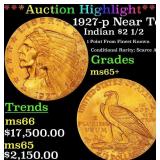 *Highlight* 1927-p Gold Indian Quarter Eagle Near