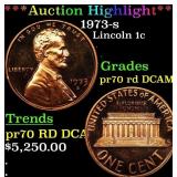 *Highlight* 1973-s Proof Lincoln Cent 1c pr70 rd D