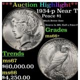 *Highlight* 1934-p Peace Dollar Near Top Pop! $1 m