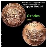 1oz .999 Fine Copper Bullion Round - Medusa style