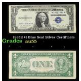 1935E $1 Blue Seal Silver Certificate Grades Choic