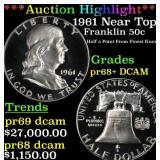 *Highlight* 1961 Proof Franklin Half Dollar Near T