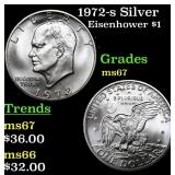 1972-s Silver Eisenhower Dollar 1 Grades GEM++ Unc