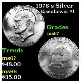 1976-s Silver Eisenhower Dollar 1 Grades GEM++ Unc