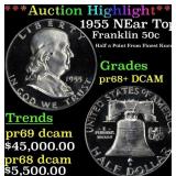 *Highlight* 1955 Proof Franklin Half Dollar NEar T