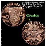 1oz .999 Fine Copper Bullion Round - Drop Bear Sty