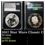 NGC  2017 Star Wars Classic C-3P0 1oz Silver $2 Au