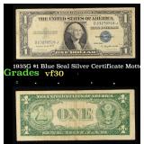 1935G $1 Blue Seal Silver Certificate Grades vf++