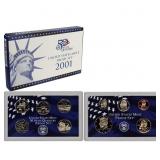 2001 United States Mint Proof Set 10 coins