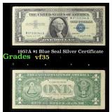 1957A $1 Blue Seal Silver Certificate Grades vf++