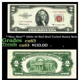 **Star Note** 1953c $2 Red Seal United States Note