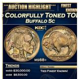 *Highlight* 1938-d Buffalo Nickel Colorfully Toned