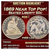 *Highlight* PCGS 1869 Proof Seated Half Dollar Nea