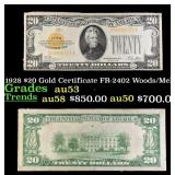 1928 $20 Gold Certificate FR-2402 Woods/Mellon Gra