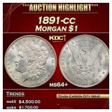 *Highlight* 1891-cc Morgan Dollar $1 ms64+ SEGS (f