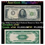 *Highlight* 1934 President McKinley $500 Green Sea