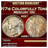 *Highlight* 1917-s Mercury Dime Colorfully Toned 1