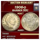 *Highlight* 1906-o Barber Half Dollars 50c ms66+ S