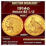 *Highlight* 1914-d Gold Indian Quarter Eagle $2 1/