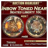 *Highlight* 1883 Proof Seated Liberty Dime Rainbow